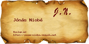 Jónás Niobé névjegykártya